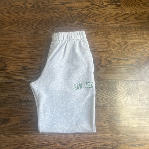 John Golt Heather Grey New York Sweatpants - Picture 2 of 5